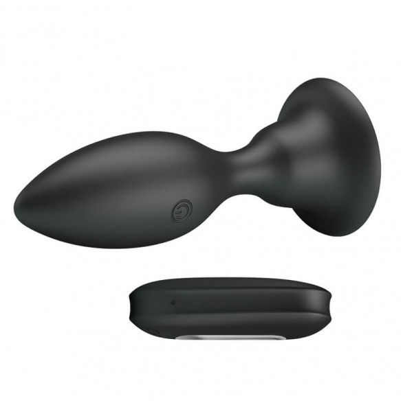 MR PLAY - Remote-Controlled Vibrating Anal Plug lll (Chargeable - Black)